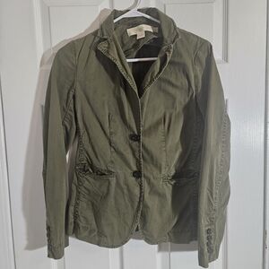 J. Crew Womens 2P Olive Green Chino Jacket.